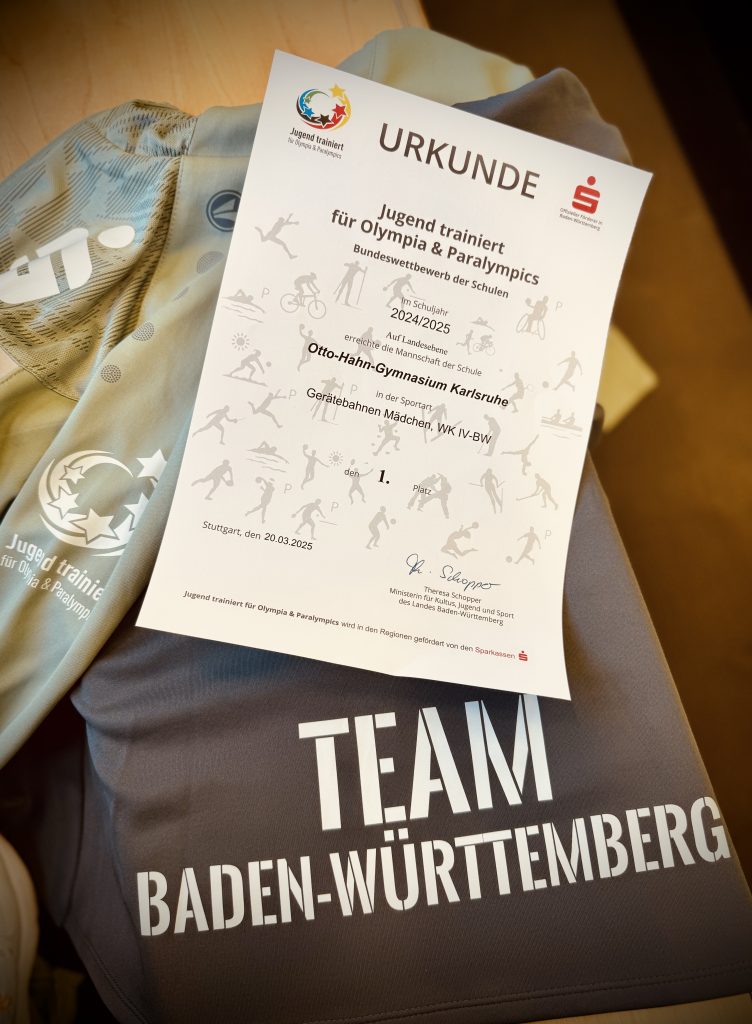 Urkunde - Platz 1!
